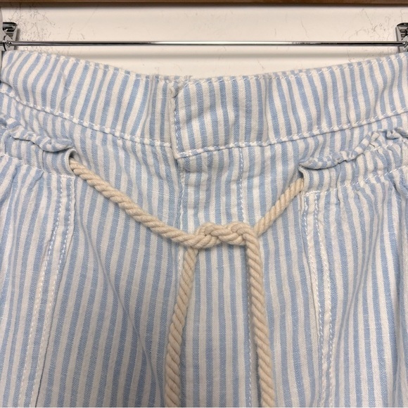 by Anthropologie Seashore Blue Stripe Linen Casual Lightweight Coastal Pants - Picture 5 of 15